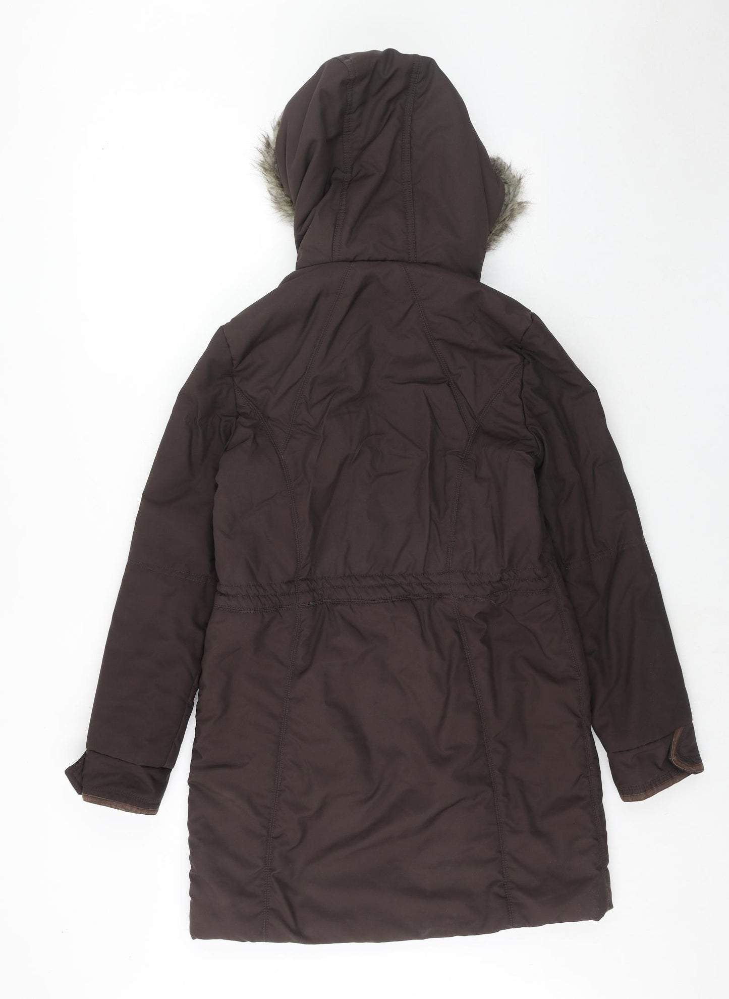 NEXT Womens Brown Parka Coat Size 8 Zip