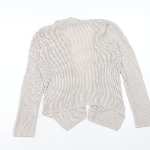 H&M Womens Beige V-Neck Acrylic Cardigan Jumper Size S