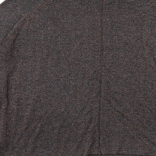 Topshop Womens Brown Mock Neck Viscose Pullover Jumper Size 12