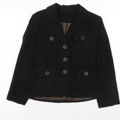 NEXT Womens Black Jacket Size 8 Button