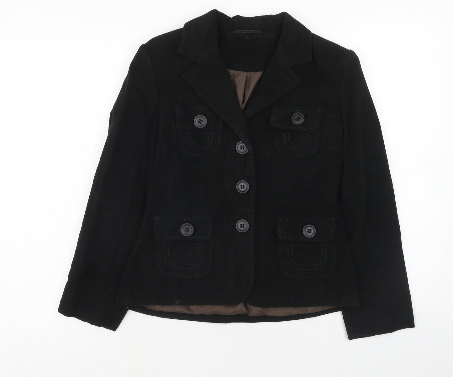 NEXT Womens Black Jacket Size 8 Button
