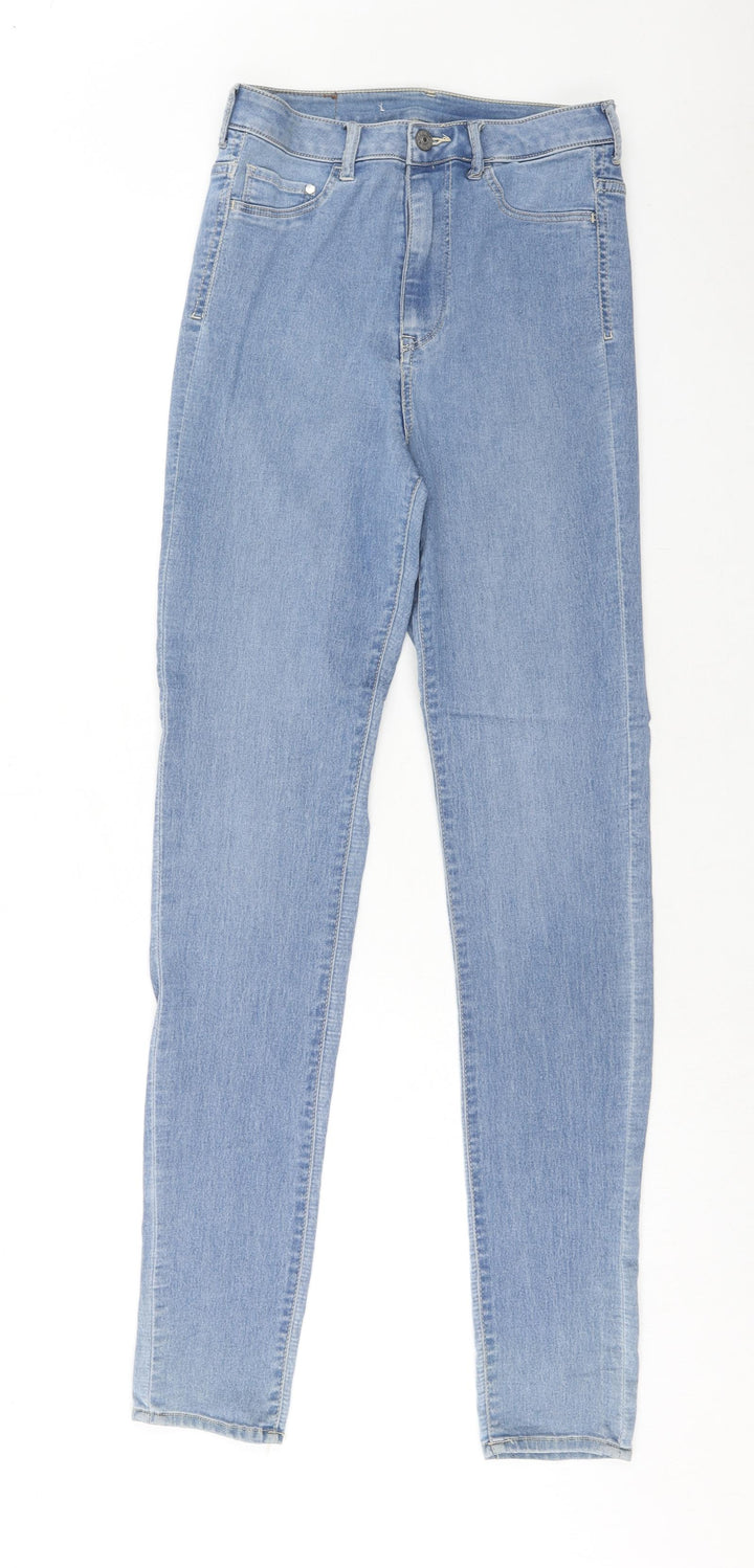 H&M Womens Blue Cotton Skinny Jeans Size 28 in L32 in Regular Zip