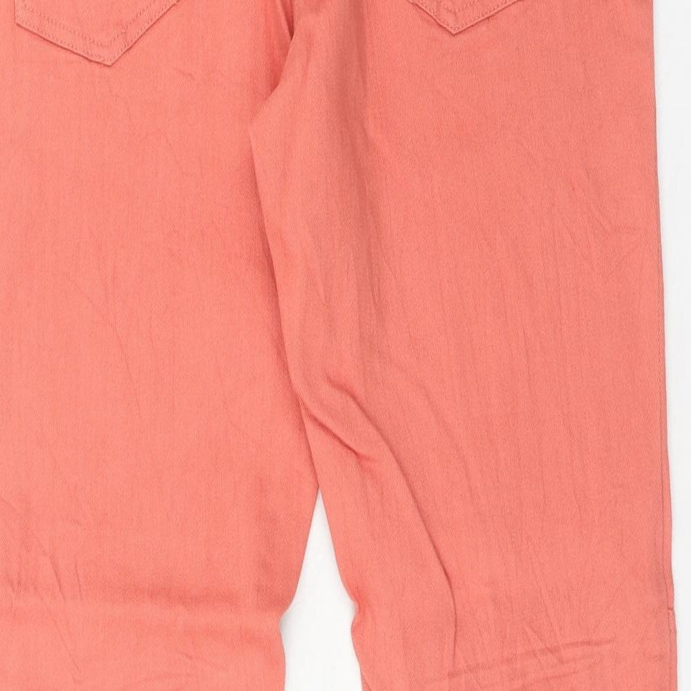 Wrap Womens Pink Cotton Skinny Jeans Size 16 Regular Zip