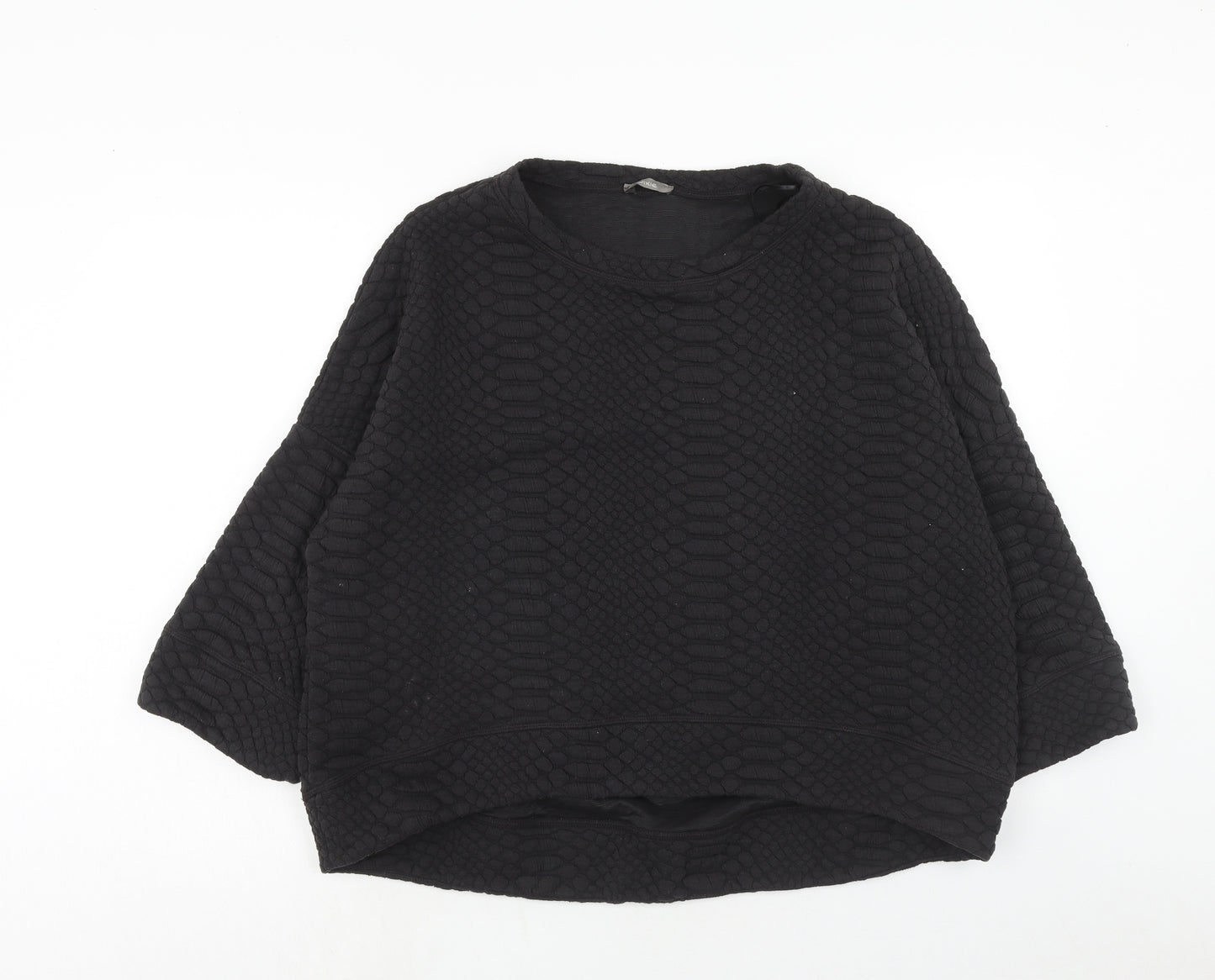 Dixie Womens Black Geometric Polyester Pullover Sweatshirt Size M Pullover