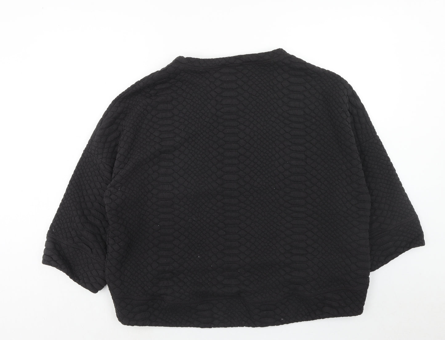 Dixie Womens Black Geometric Polyester Pullover Sweatshirt Size M Pullover