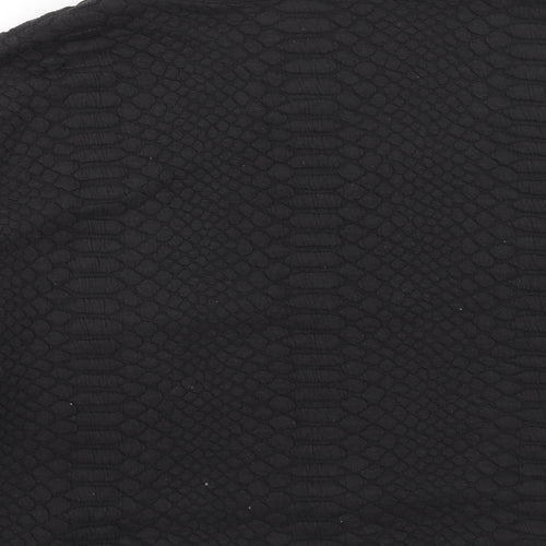 Dixie Womens Black Geometric Polyester Pullover Sweatshirt Size M Pullover