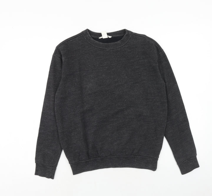 H&M Womens Grey Cotton Pullover Sweatshirt Size XS Pullover