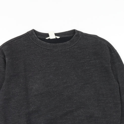 H&M Womens Grey Cotton Pullover Sweatshirt Size XS Pullover