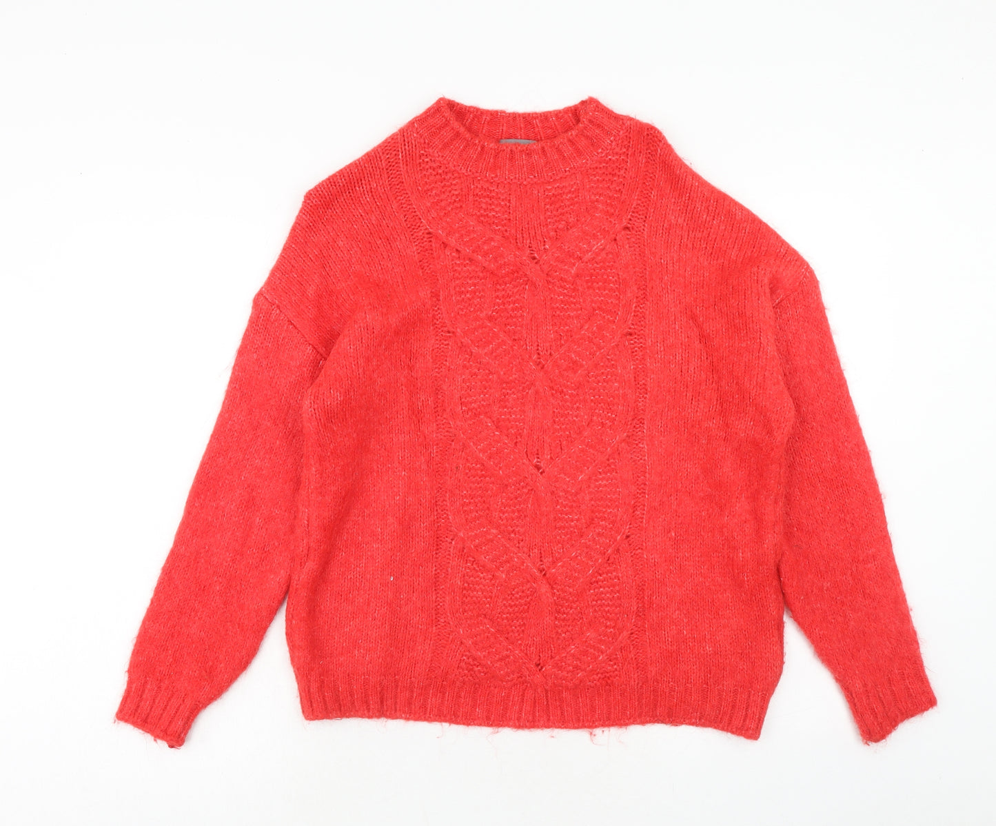 Principles Womens Red Round Neck Acrylic Pullover Jumper Size 12
