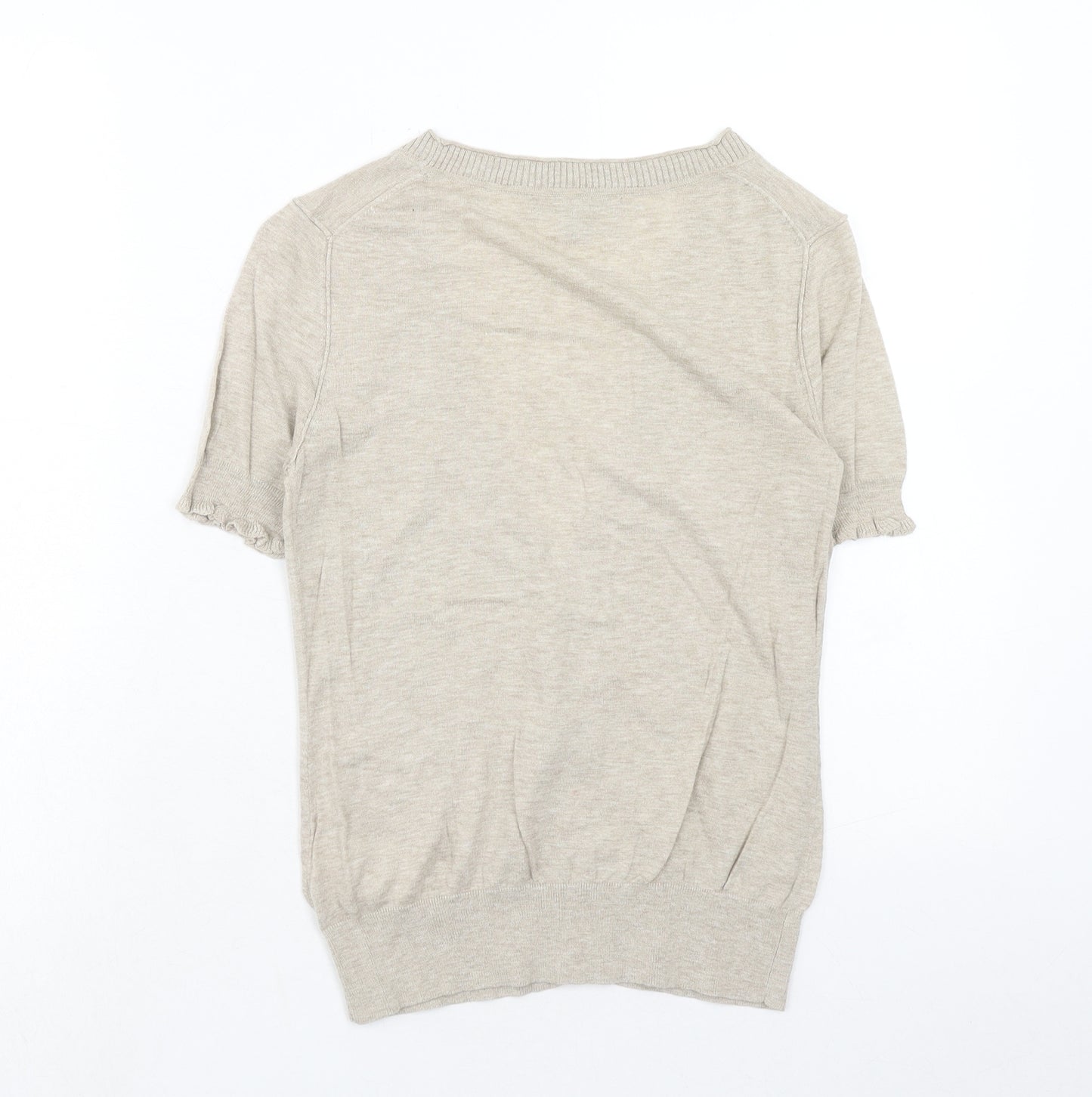 Banana Republic Womens Beige V-Neck Cotton Cardigan Jumper Size XS