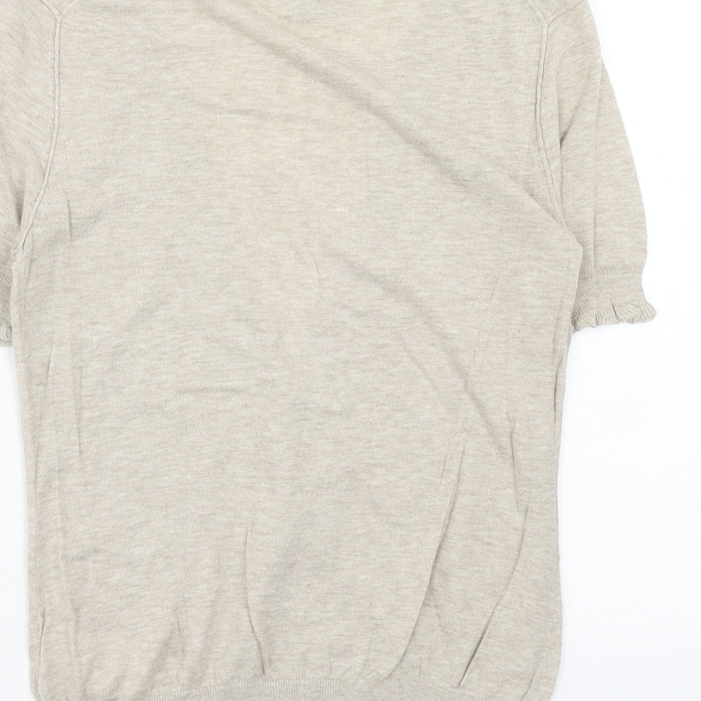 Banana Republic Womens Beige V-Neck Cotton Cardigan Jumper Size XS