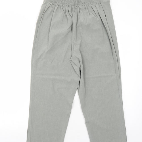 essence Womens Green Polyester Trousers Size 16 Regular