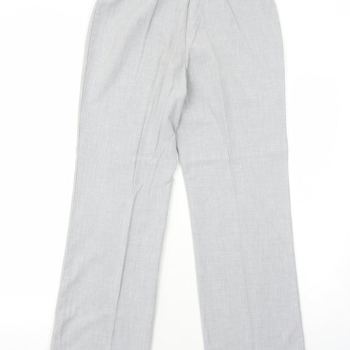 Essentials Womens Grey Polyester Trousers Size 12 Regular Zip