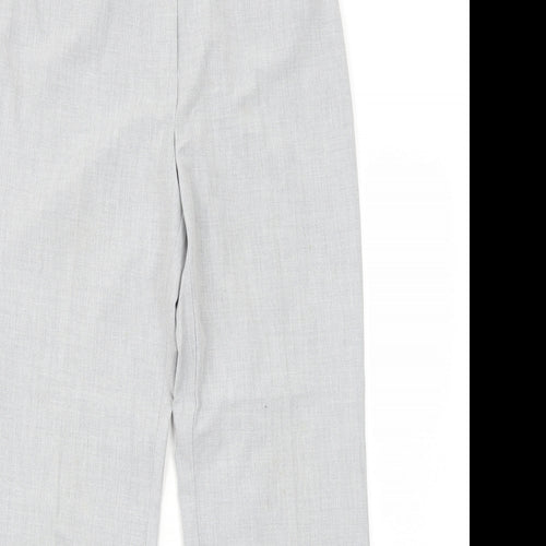 Essentials Womens Grey Polyester Trousers Size 12 Regular Zip