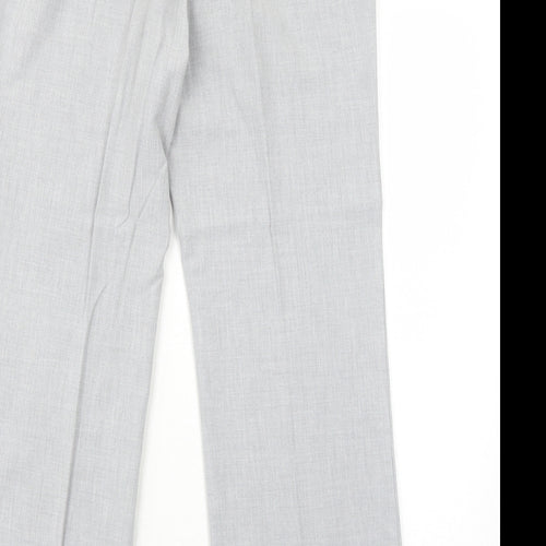 Essentials Womens Grey Polyester Trousers Size 12 Regular Zip