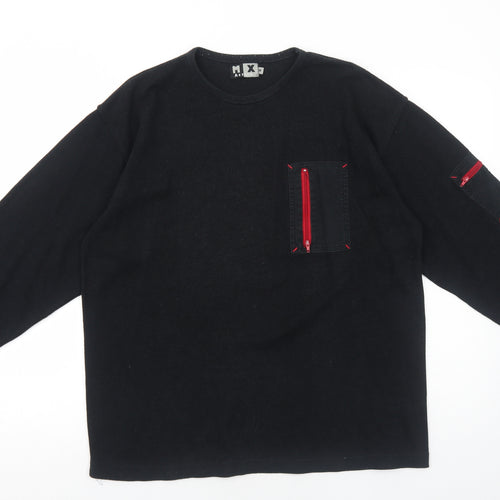 MX Active Mens Black Polyester Pullover Sweatshirt Size M