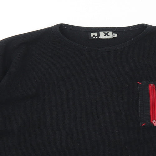 MX Active Mens Black Polyester Pullover Sweatshirt Size M