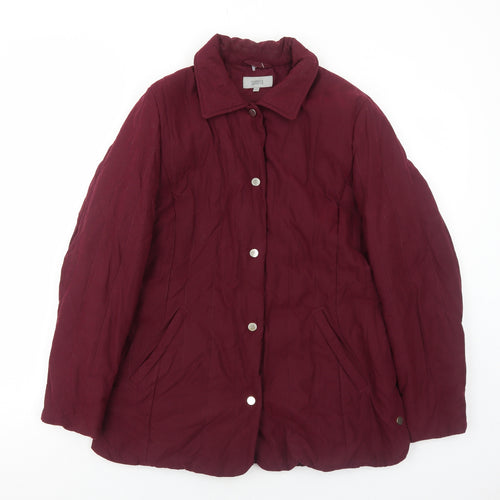 Marks and Spencer Womens Red Jacket Coat Size 14 Snap