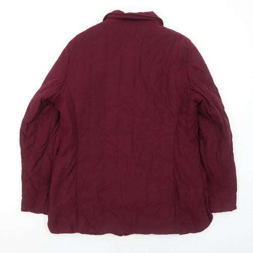 Marks and Spencer Womens Red Jacket Coat Size 14 Snap