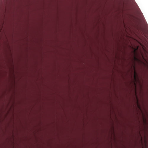 Marks and Spencer Womens Red Jacket Coat Size 14 Snap