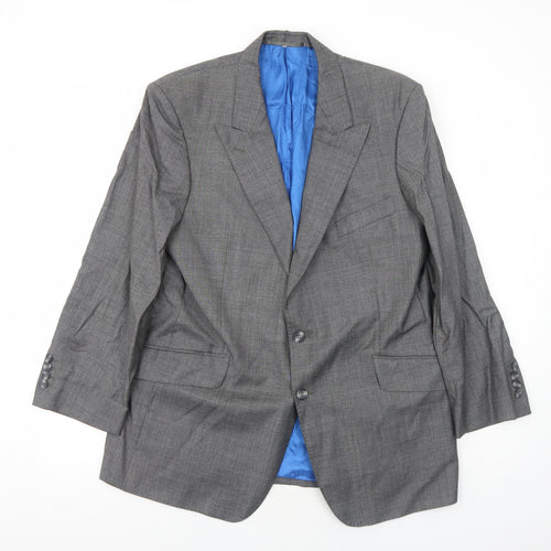 Wilkinson Bespoke Mens Grey Polyester Jacket Blazer Size 44 Regular