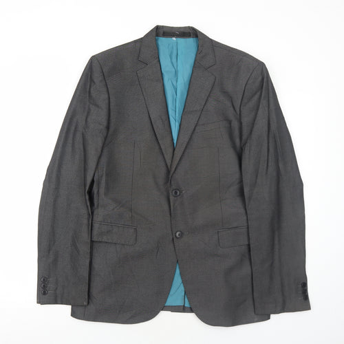 Marks and Spencer Mens Grey Polyester Jacket Suit Jacket Size 40 Regular