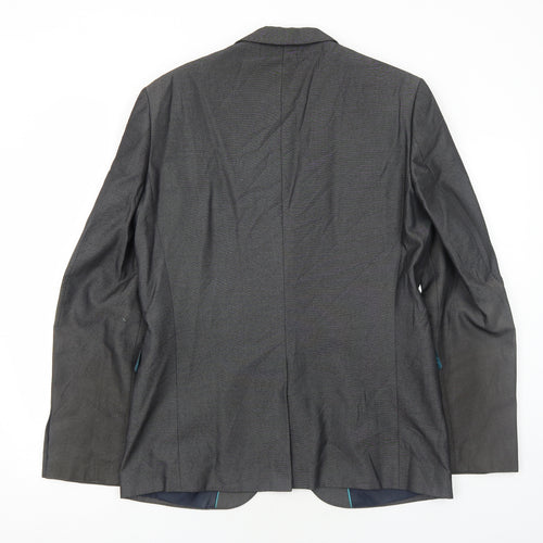 Marks and Spencer Mens Grey Polyester Jacket Suit Jacket Size 40 Regular