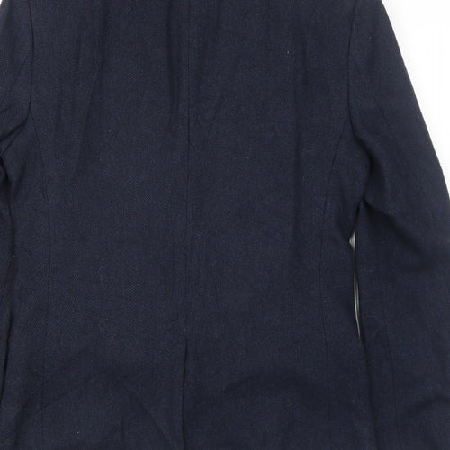 Topman Mens Blue Polyester Jacket Suit Jacket Size 34 Regular