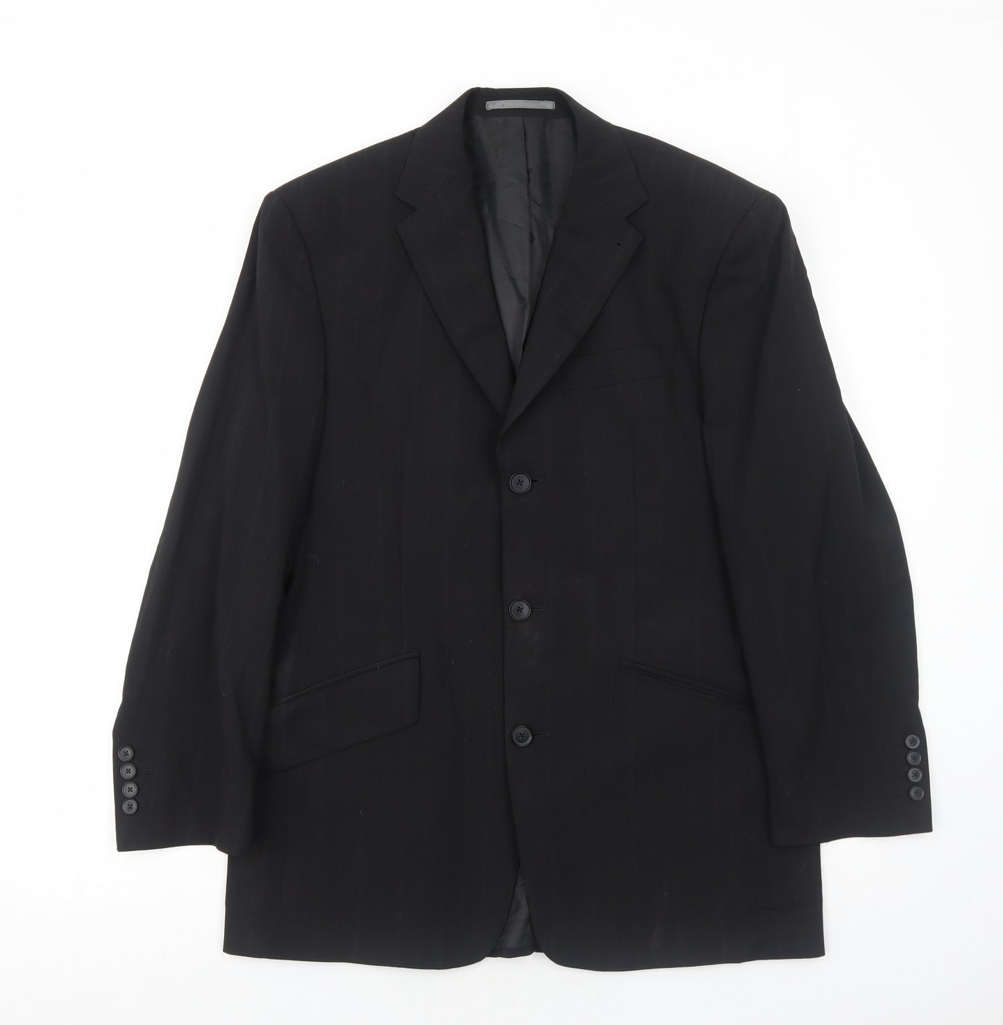 NEXT Mens Black Polyester Jacket Blazer Size 40 Regular