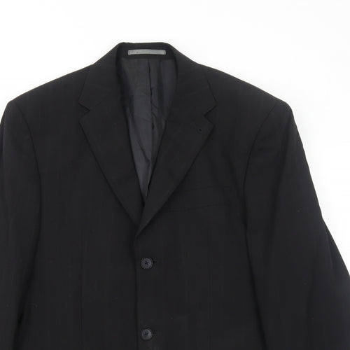 NEXT Mens Black Polyester Jacket Blazer Size 40 Regular