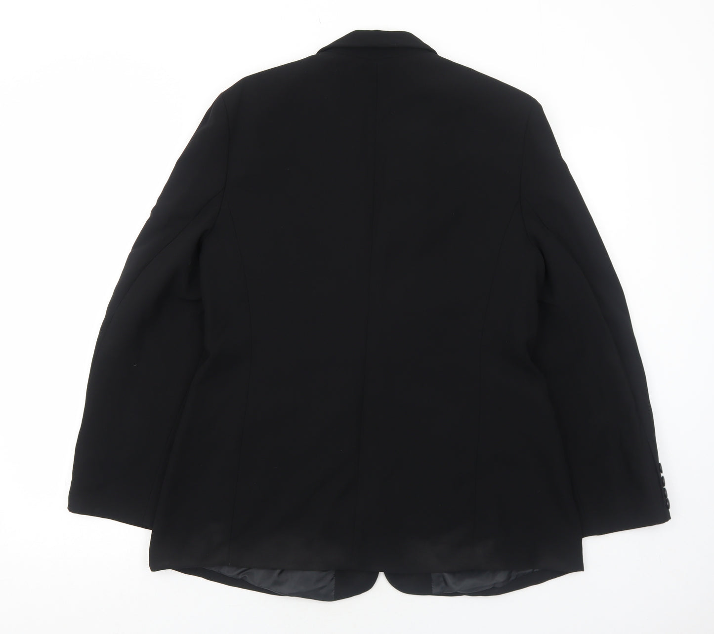 Basque Womens Black Polyester Jacket Blazer Size 16