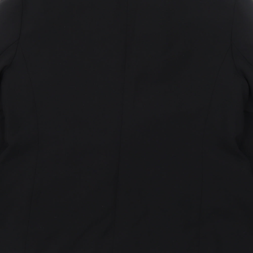 Basque Womens Black Polyester Jacket Blazer Size 16