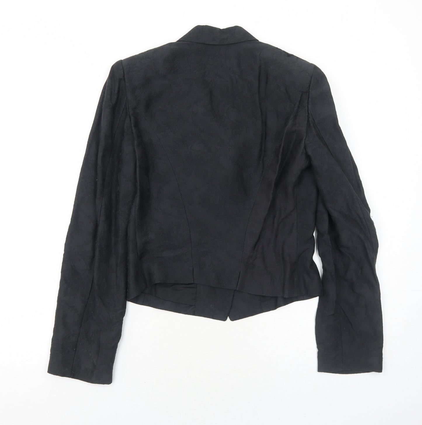Armand Ventilo Womens Black Geometric Jacket Blazer Size 10 Button