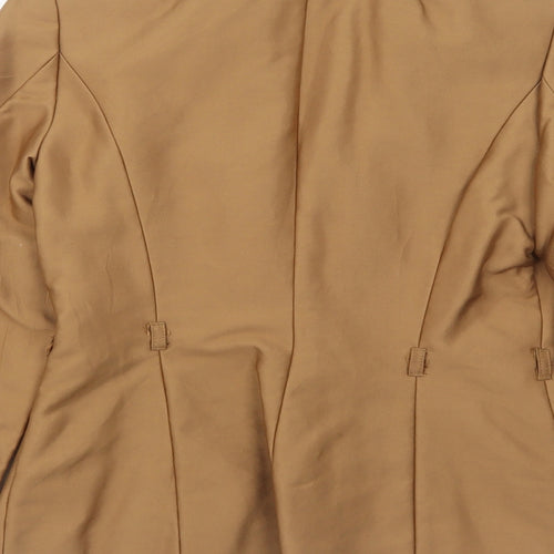 H&M Womens Brown Cotton Jacket Blazer Size 6