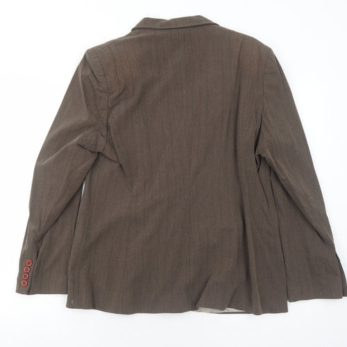 Debenhams Womens Brown Polyester Jacket Blazer Size 16