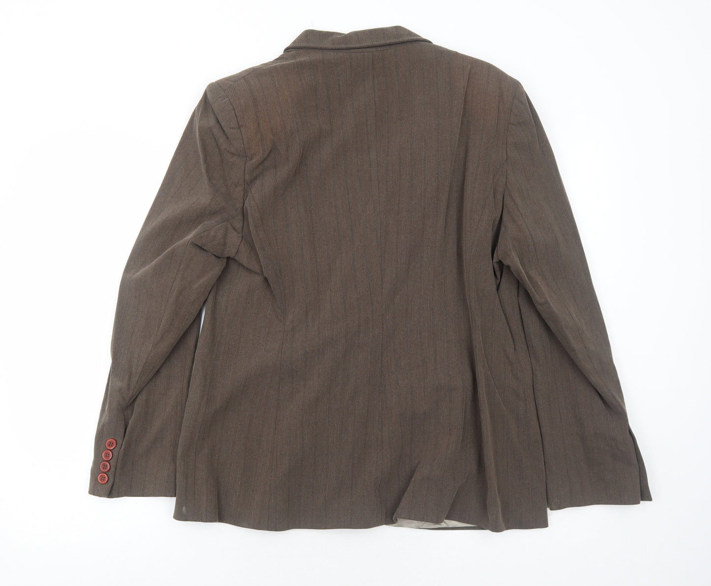 Debenhams Womens Brown Polyester Jacket Blazer Size 16