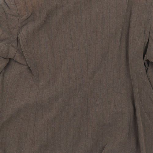 Debenhams Womens Brown Polyester Jacket Blazer Size 16