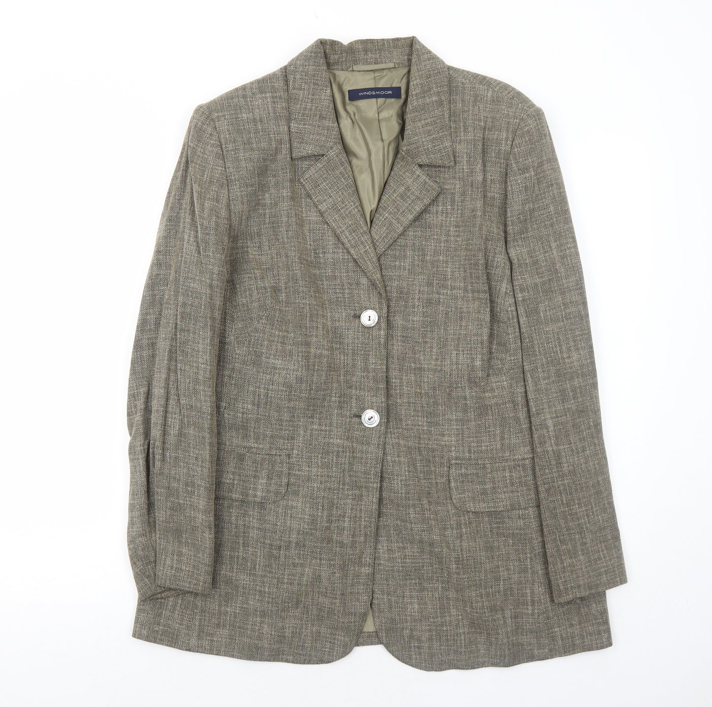 Windsmoor Womens Brown Viscose Jacket Blazer Size 14