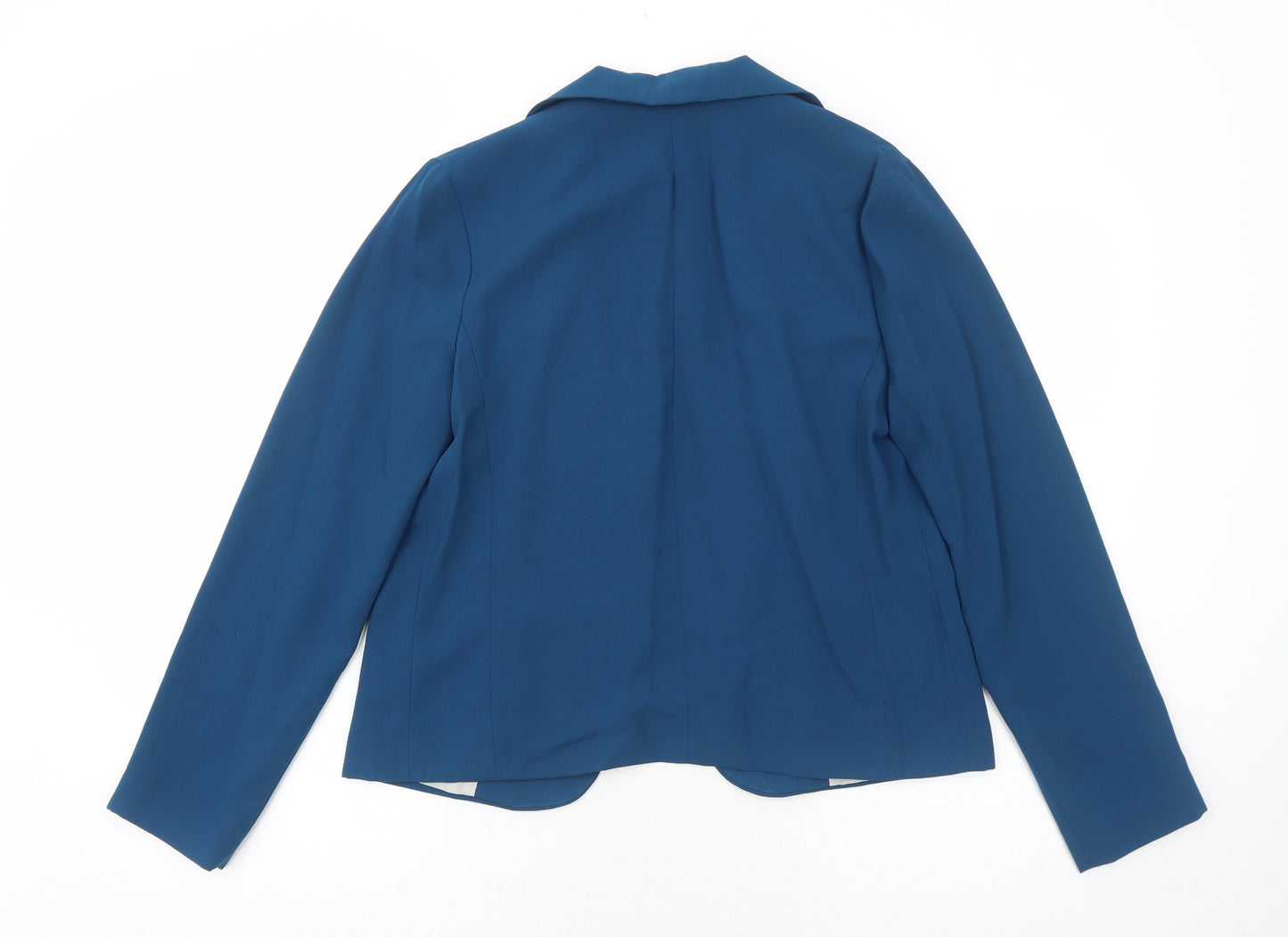 Atmosphere Womens Blue Polyester Jacket Blazer Size 12 - Open