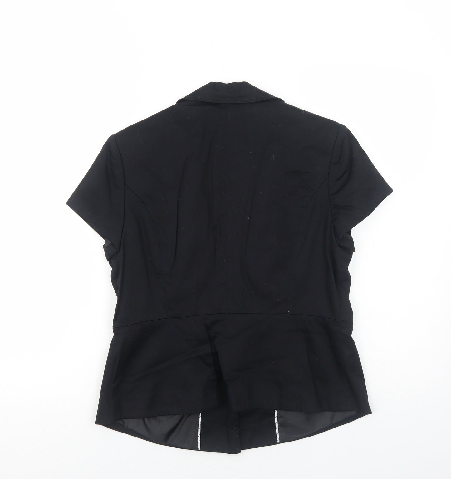 Debenhams Womens Black Jacket Blazer Size 14 Button