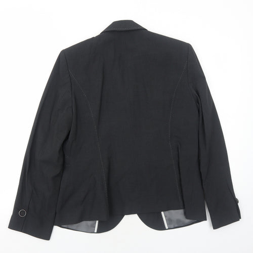 Marks and Spencer Womens Grey Polyester Jacket Blazer Size 14