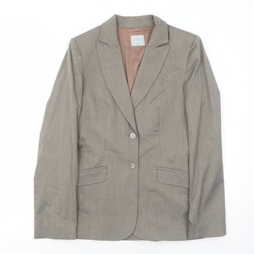 Oasis Womens Grey Polyester Jacket Suit Jacket Size 10