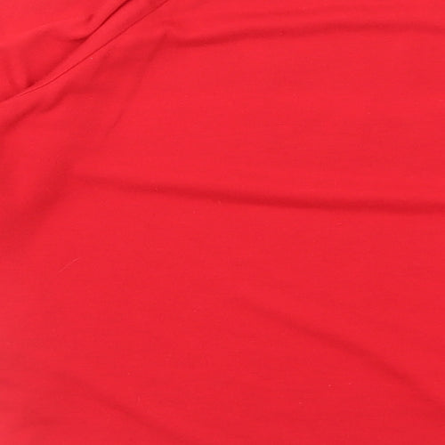 Matalan Boys Red Polyester Basic T-Shirt Size 8-9 Years Round Neck Pullover - Christmas Crew
