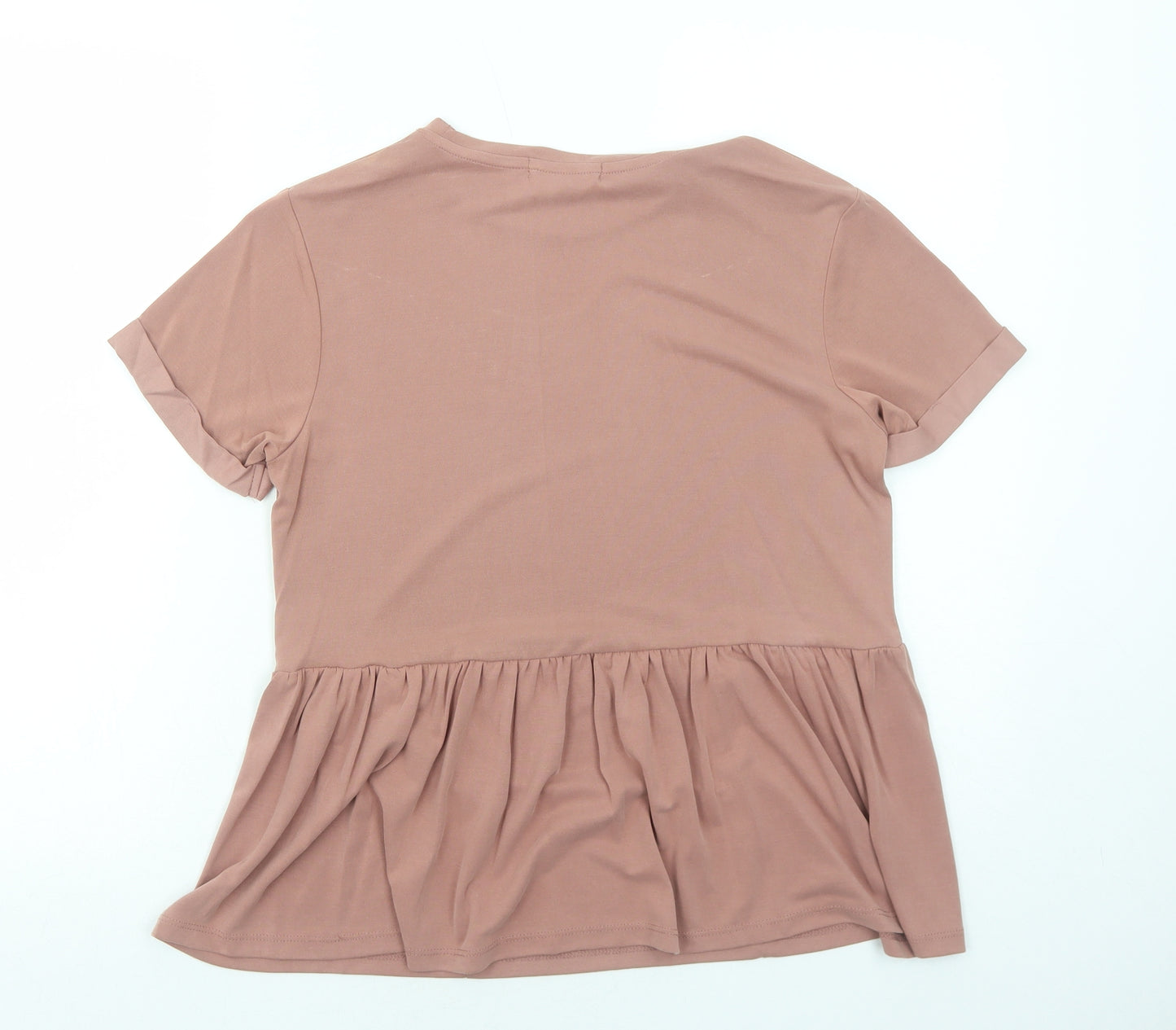 Primark Womens Brown Modal Basic T-Shirt Size XS Round Neck