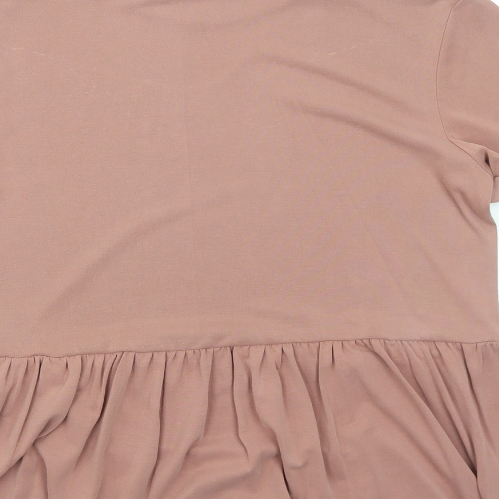 Primark Womens Brown Modal Basic T-Shirt Size XS Round Neck