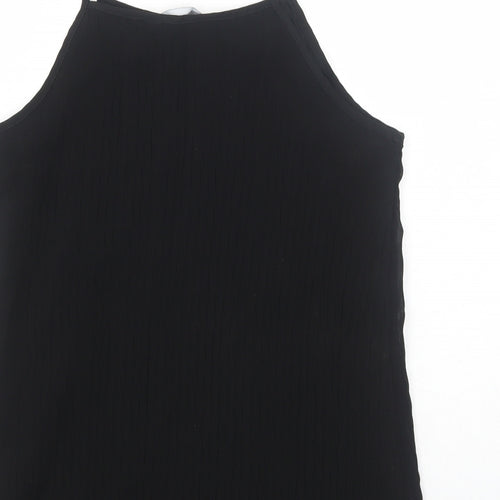 New Look Womens Black Polyester Camisole Tank Size 12 Square Neck - Textured