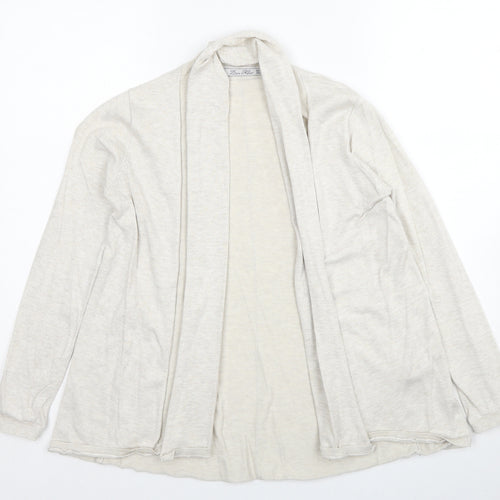 Zara Womens Beige V-Neck Acrylic Cardigan Jumper Size S