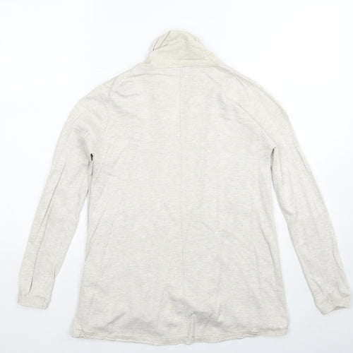 Zara Womens Beige V-Neck Acrylic Cardigan Jumper Size S