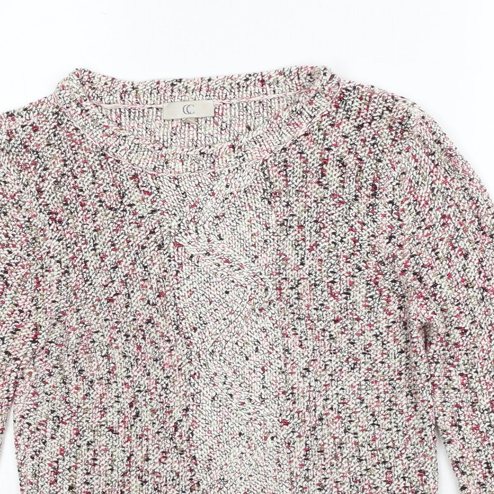 Country Casuals Womens Multicoloured Round Neck Acrylic Pullover Jumper Size S