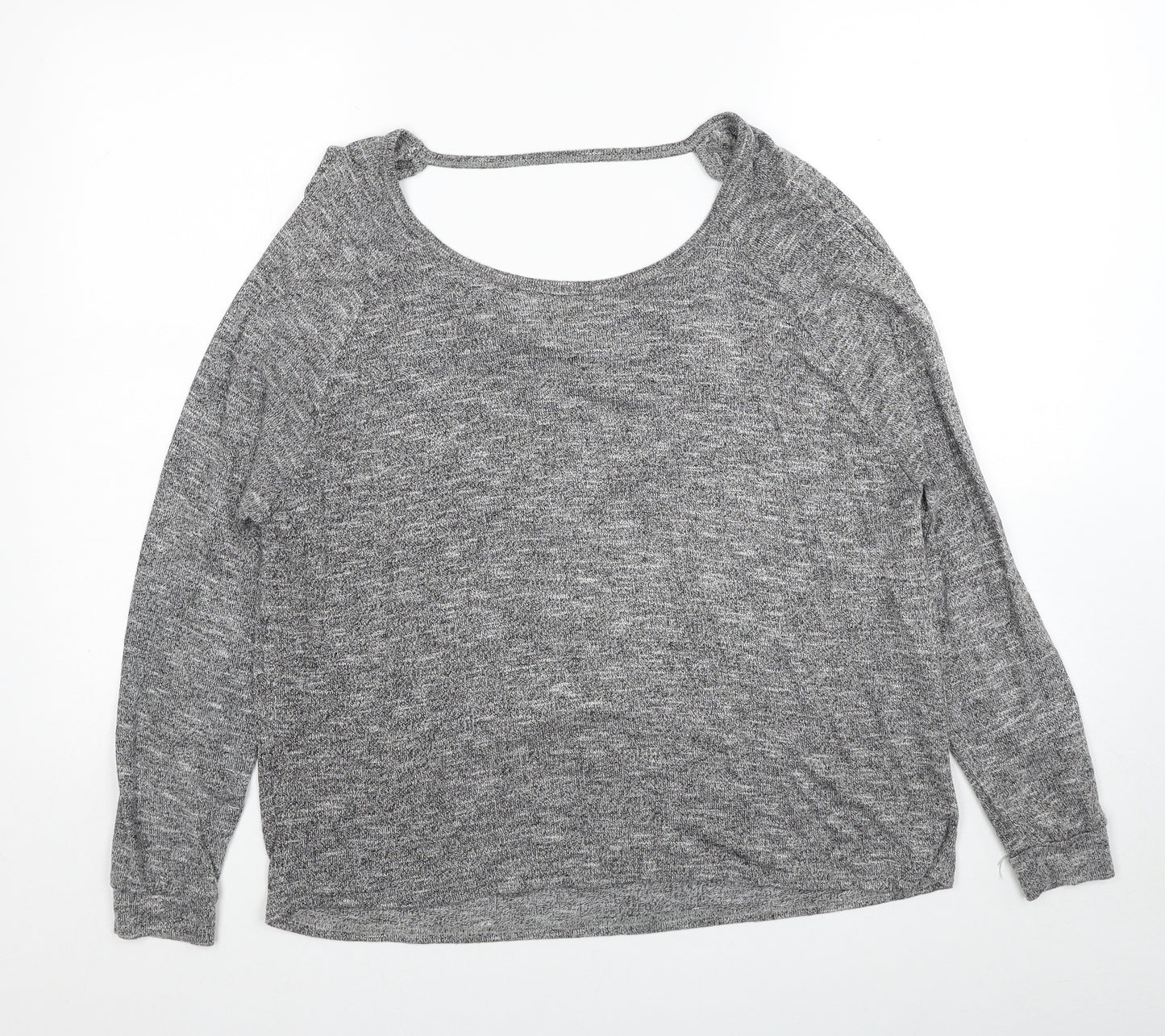 Atmosphere Womens Grey Scoop Neck Polyester Pullover Jumper Size 14